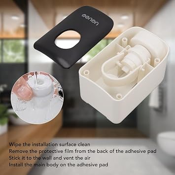 Automatic Toothpaste Dispenser Stick-on Wall Mounted Electric Toothpaste Squeezer Convenient Easy to Operate Toothpaste Squeezer(Black)