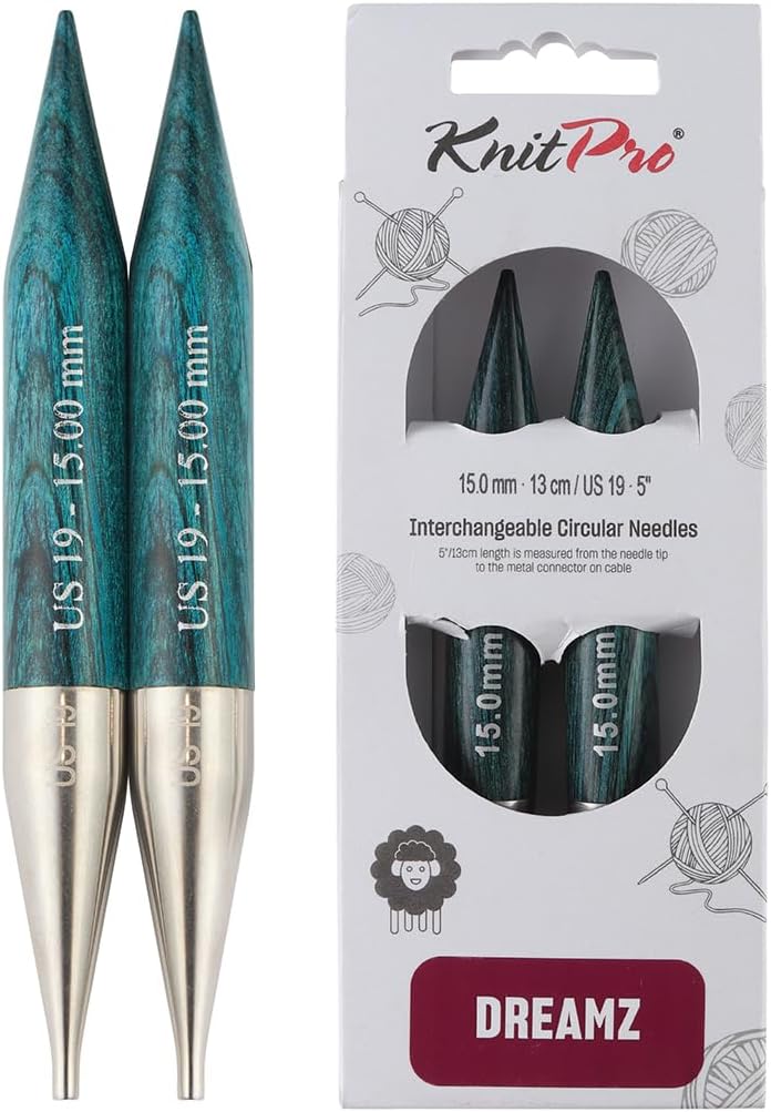 KnitPro Dreamz Interchangeable Circular Needles 5" (13cm) | US Size 19 (15mm)