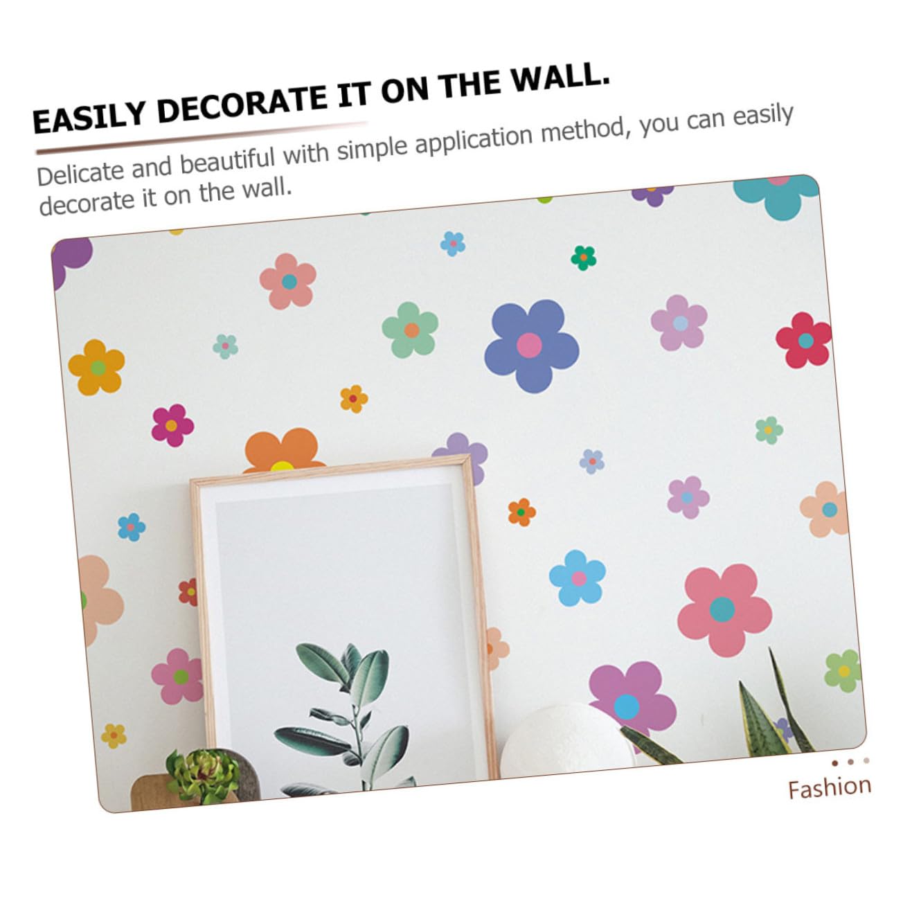 Hemobllo Autocollants Muraux Décoratifs Fleurs PVC 9 Feuilles 7 Stickers