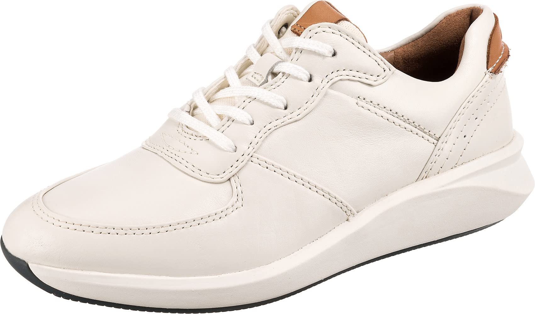 Clarks Women's Un Rio Sprint Sneaker, White Combi Lea, 4 UK