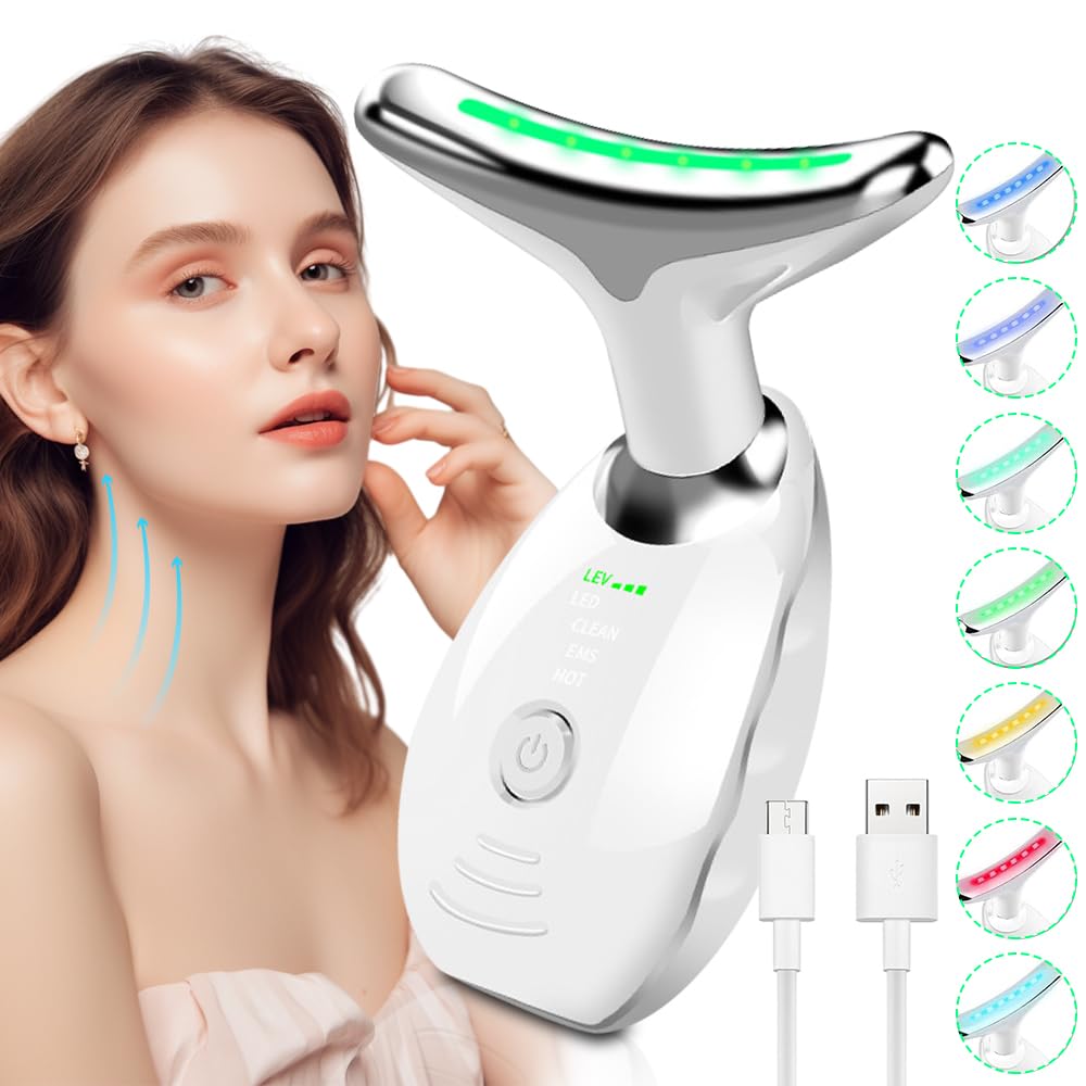ZOYDP Masajeador Facial Electrico, Masajeador Facial Reafirmante con 3 Modos, 45°C Masajeador Cara, Masajeador Facial Antiarrugas, Antiarrugas,Aparato Facial para Apriete Poro