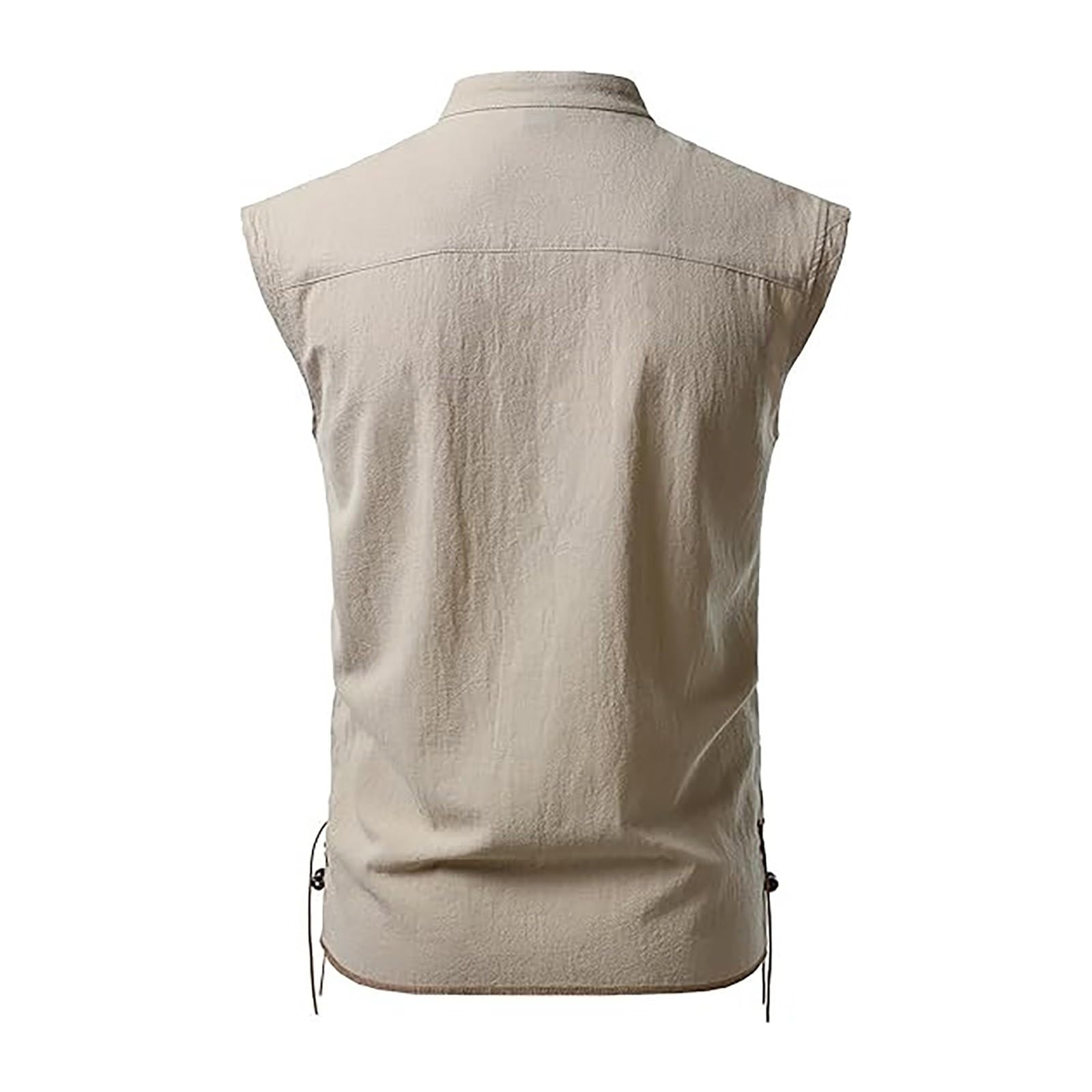 Gilet à Lacets médiévale pour Homme - Costume de Pirate Viking Débardeur d'été sans Manches Mode Gothique Décontracté pour Cosplay 2026