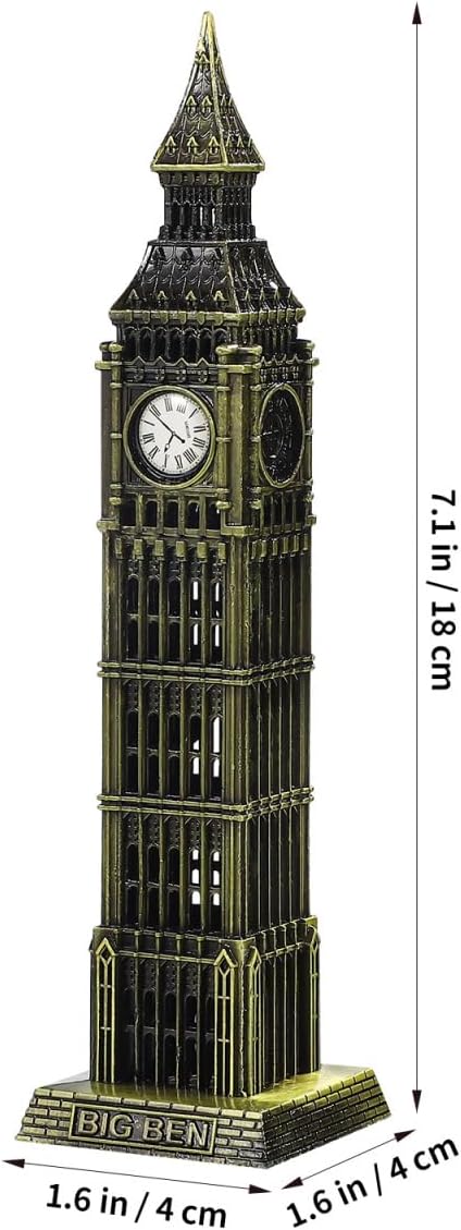 Zerodeko Figurine London Decor Building Model Ornament Architectural Prop for Home Decoration Desk Accent Living Room Bedroom Hotel Banquet Wedding Family Gathering