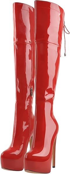 MissHeel Women's Invisible Platform Stiletto Heeled Boots