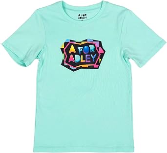 A FOR ADLEY Official Merch Presents a Custom Design Neon Checkered Logo Tee, a Soft Must Have Tee for Her Fans