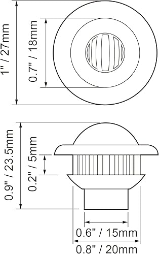 Miniatura 7 de Dream lighting Juego de luces LED de marcador lateral para remolque, kit de luces de marcador de bala para caravana, cámper, 34 pulgadas, 10 ámbar +