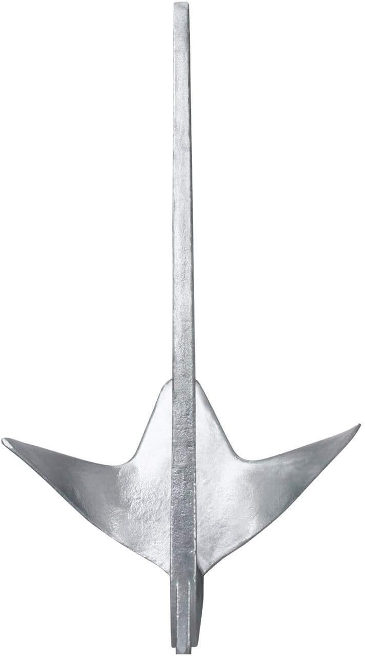 Galvanized Steel Claw Boat Anchor – Bruce Style Marine Anchor for Boats – Sets Quickly in Mud, Sand, Rock, and Coral – Bow Roller Compatible – 11 to 55 lb Options