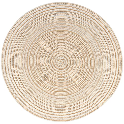 Set de table rond beige résistant pour protéger la table des assiettes chaudes - 4