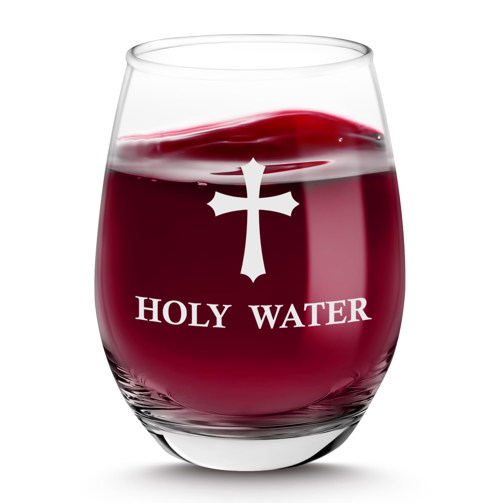 Cadeaux chrétiens : verre à vin drôle Jésus pour une confirmation