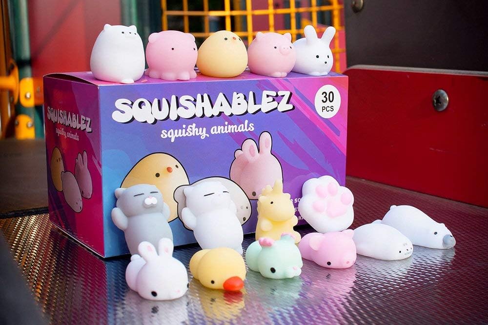 Squishy Animals | Mochi Squishy Toys | Super Soft Mini Animal Squishies | Kawaii Stress Relief Fidget Toys | Lab Tested to American Safety Standards | 30 pcs