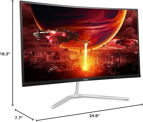 Vista 16 de acer Nitro 27" WQHD 2560 x 1440 1500R Monitor curvado para juegos de PC AMD FreeSync Premium 180Hz Refresh 1ms VRB Montaje VESA HDR10 1
