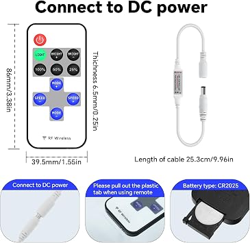 RF Mini Uzaktan Kumanda Tek Renk LED Şerit Işıklar için Kısıcı DC12 – 24 V Kablosuz Uzaktan Kumanda Tüm Kısılabilir 3528 5050 LED Şeritler için