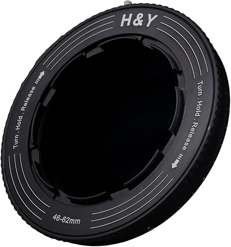 Miniatura 6 de H&Y RevoRing - Filtro de densidad neutra variable ND3-ND1000 y CPL con adaptador variable de 1.811-2.441 in
