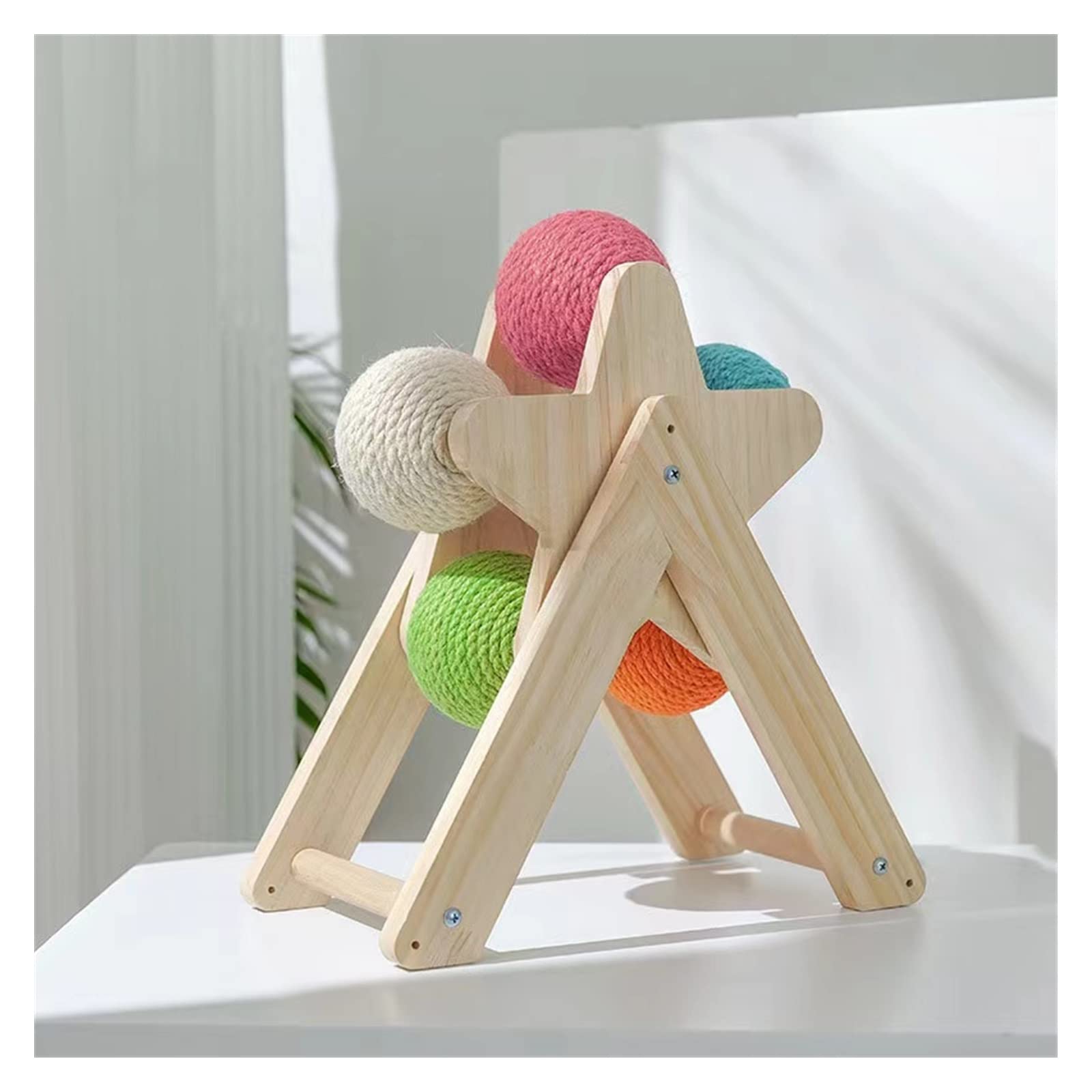 Albero da Arrampicata per Gatti Cat Scratching Ball Toy Kitten Rope Ball Board Grinding Paws Giocattoli Cats Scratcher Forniture for mobili for Animali Domestici Tiragraffi, Torre per Gatti