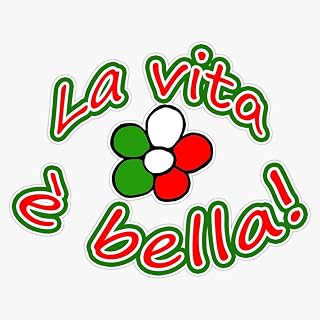 "La Vita è Bella" Vinyl Waterproof Sticker Decal Car Laptop Wall Window Bumper Sticker 5"