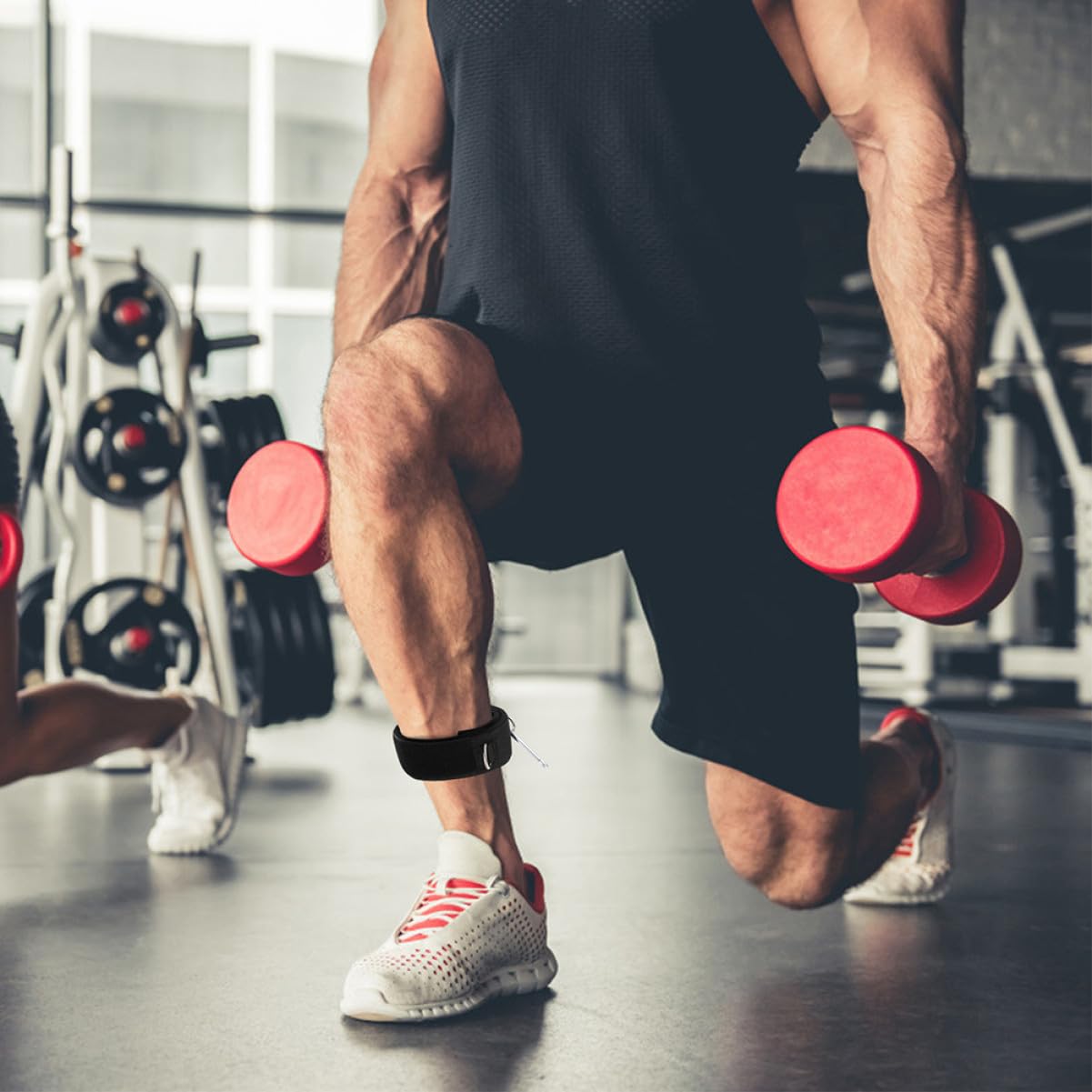 2 Cintura Fitness per Nylon Traspirante e Confortevole per Esercizi Estensione e Curl Gambe Casa Palestra