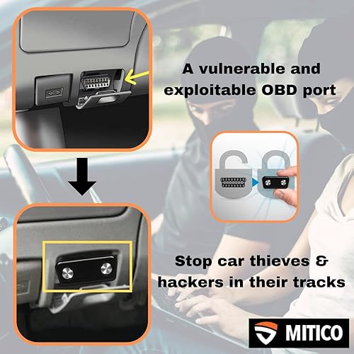 Miniatura 2 de MITI Protector OBD – Paquete de 5 unidades de flota | Tapa de bloqueo de puerto OBD2 de metal | Dispositivo de bloqueo OBD antirrobo para automóvil