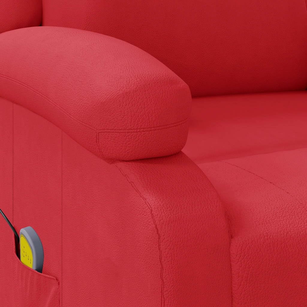 Fauteuil de Massage Rouge Similicuir,Fauteuils électriques,24.9kg-340167