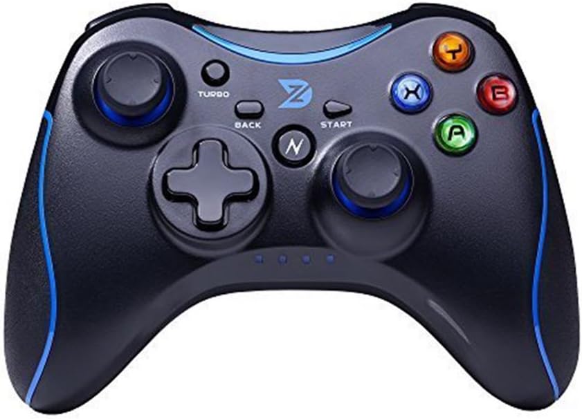 Zhidong N Full Vibration Feedback USB Wired Controller Gamepad Joystick for Windows XP/7/8/8.1/10 Steam Games & Android & PS3 (Xbox360 Architecture & Engine) - Not support the Xbox 360 (Blue&Black)