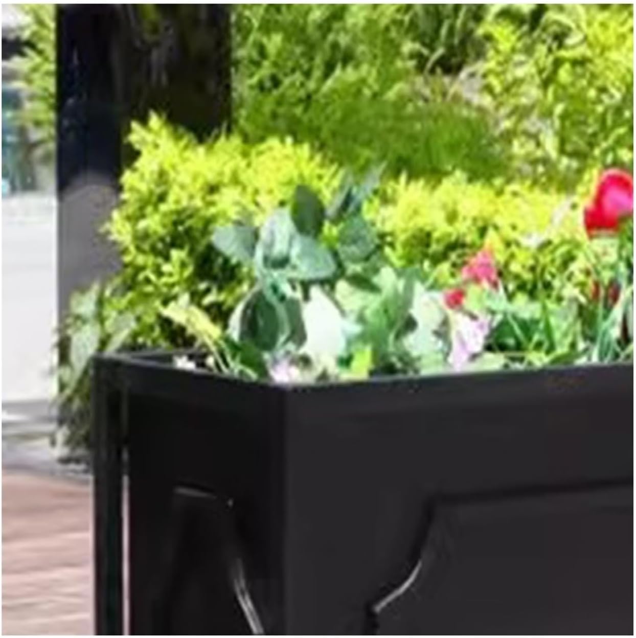 Garden Bench Outdoor Flower Box Trough Commercial Street Large Bed Sales Department Floor to Ceiling Rack Planter Box with Bench