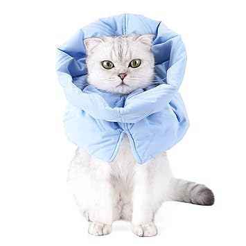 buzhi Cat Cone Collar Stop Licking Adjustable Scarf Warm Recovery Collar
