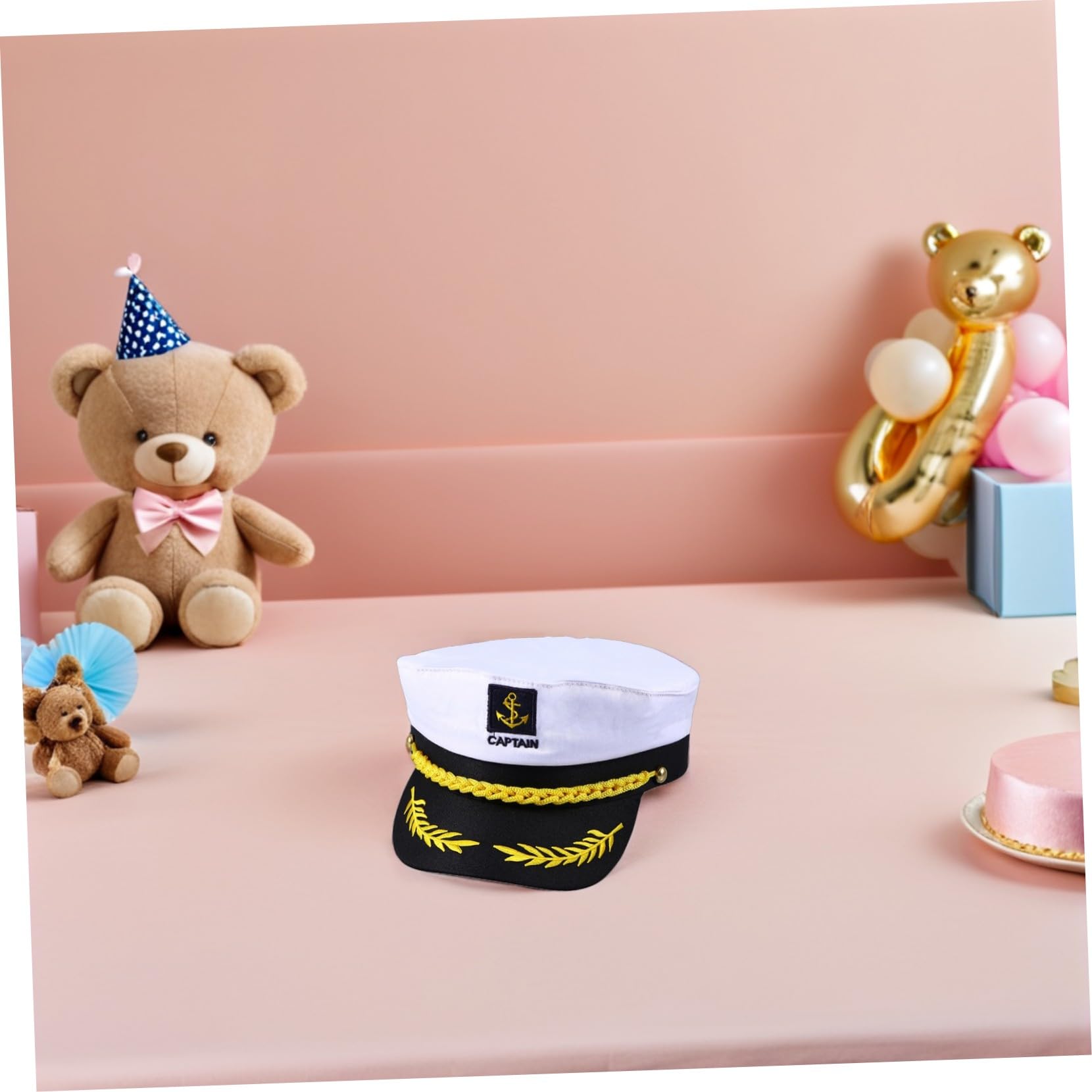 TOYANDONA 4 Stück Teiliges Kapitänsmützen für Damen Herren Leichte Atmungsaktive Matrosenhüte in Schwarz Weiß für Hochzeit Cosplay Yacht Strandpartys Bequem und Sonnenschützend