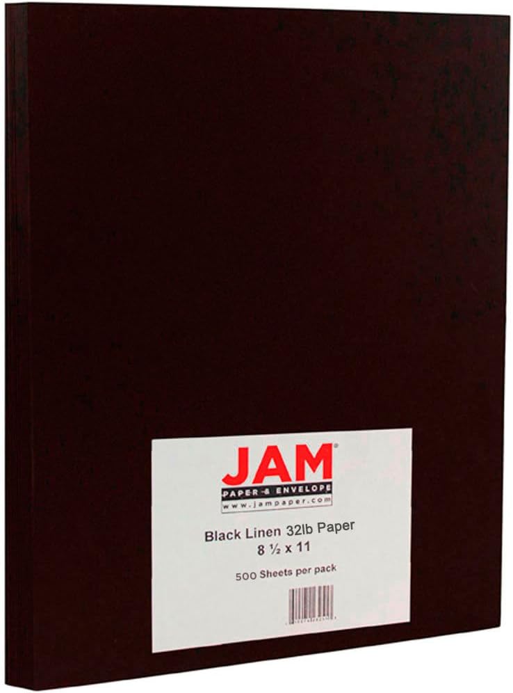 JAM PAPER Matte 32lb Paper 120 gsm 8.5 x 11 Black