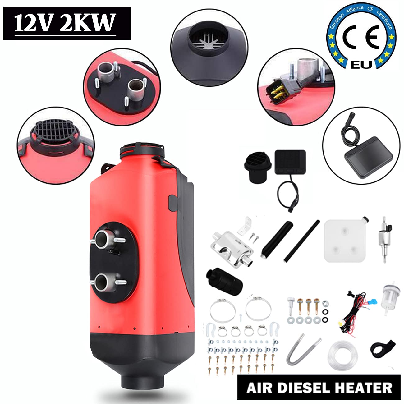 Buy Ambienceo 12V 2KW Car Heater Air Diesel Heater Parking Heater Night