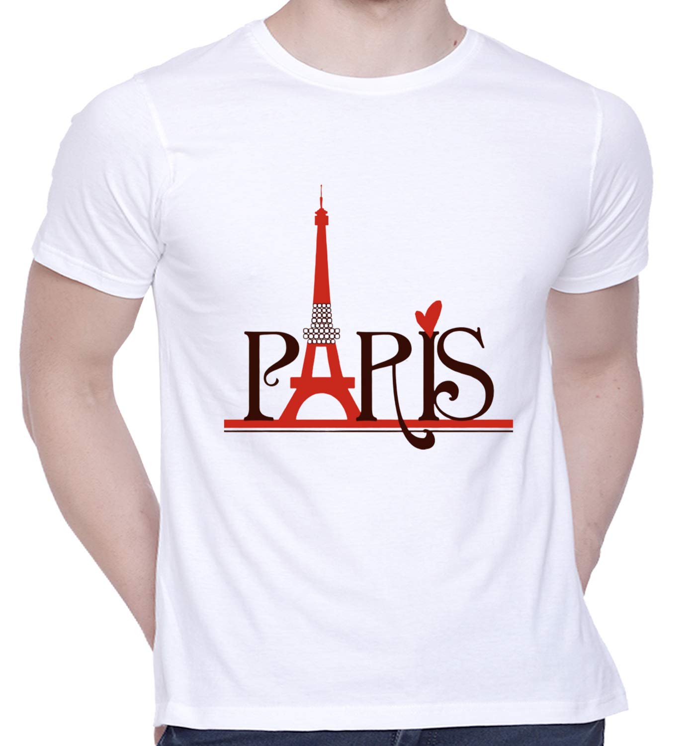 creativit Graphic Printed T-Shirt for Unisex Paris Tshirt | Casual Half Sleeve Round Neck T-Shirt | 100% Cotton | D00663-631-picture-26