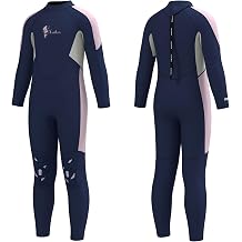 XUKER Kids Wetsuit for Boys Girls Toddlers 3mm Thermal Full Length Back Zip Wetsuit