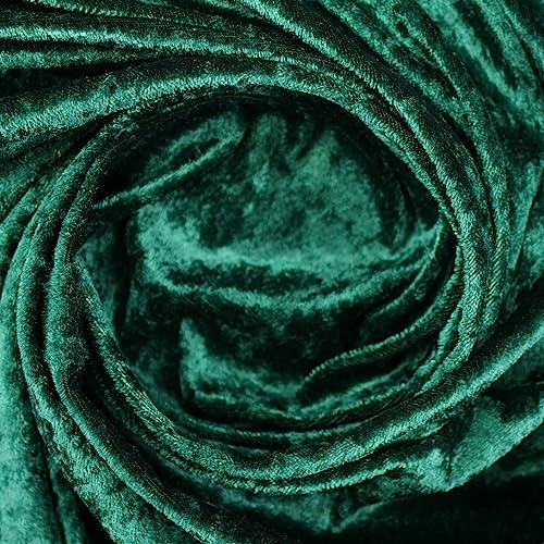 TELA DE TERCIOPELO MARTELÉ POR METROS EN COLOR LISO, ANCHO 160cm (VERDE BOTELLA, 1 METRO)