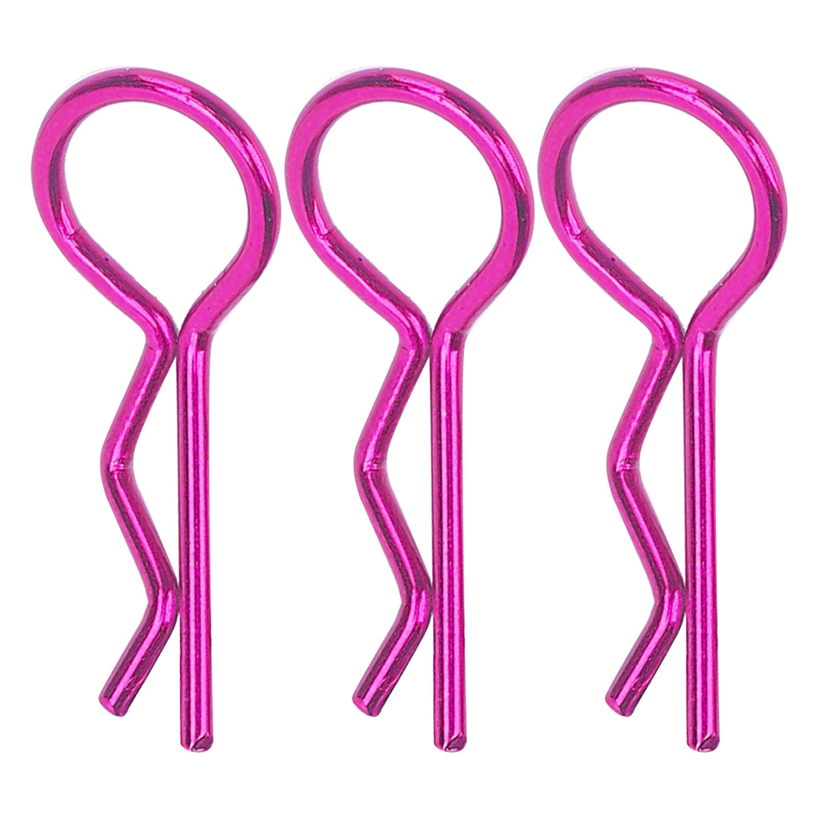 10 Clips De Coque En Métal Pour Voiture RC – Forme En R – Compatibles 1/5, 1/6, 1/8, 1/10 – Mauve – 25 Mm