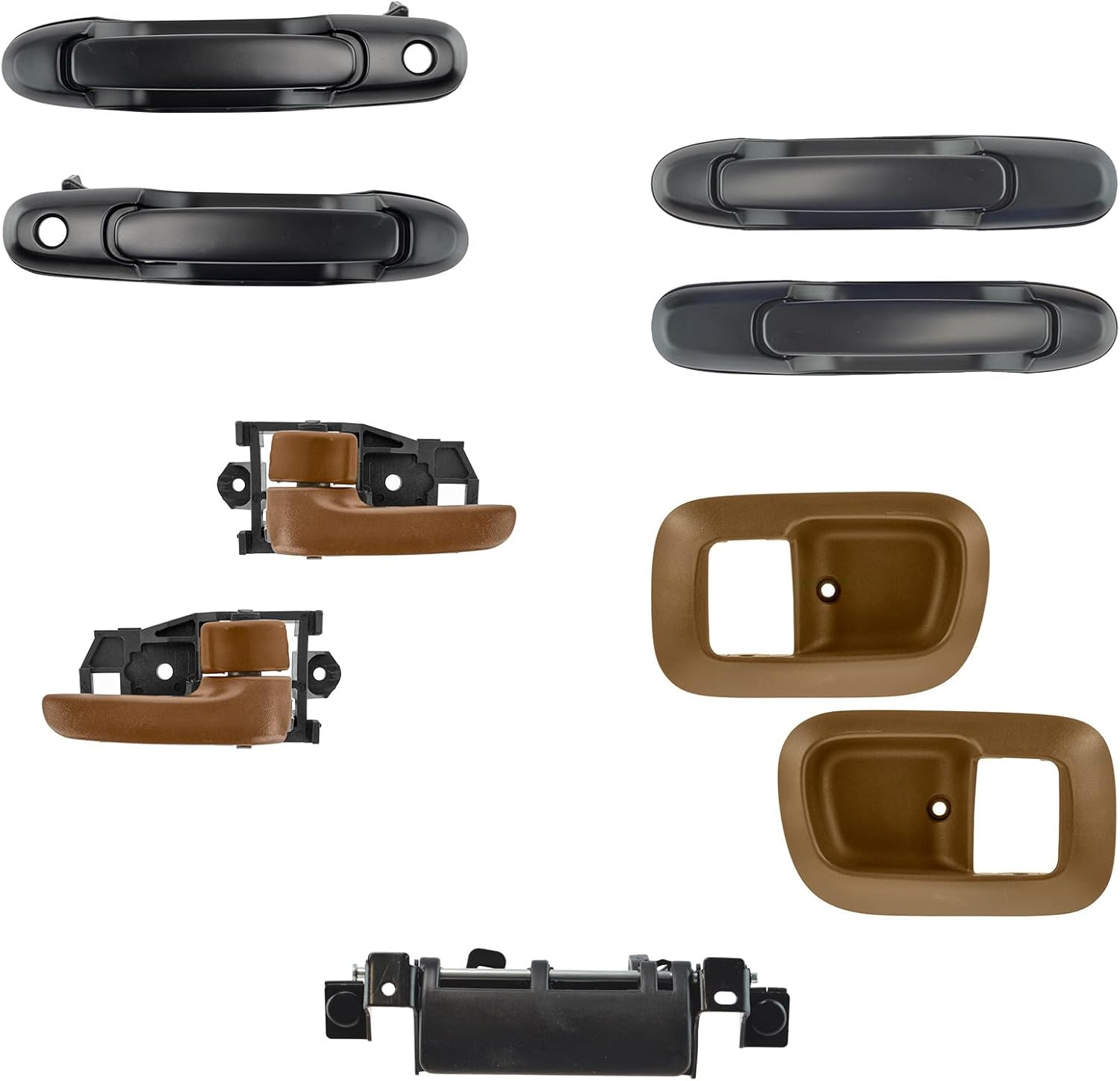 TRQ Interior Exterior Door Handle Kit Set of 9 for 98-03 Toyota Sienna Van