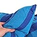 Blissun Hanging Hammock Chair, Hanging Swing Chair with Two Cushions, 34 Inch Wide Seat Blue & Green Stripes (Seaside Stripe)