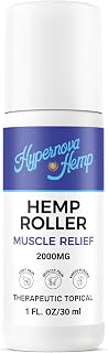 Premium Hemp Roller 2000 mg for Muscle and Joint Relief - Natural Relief with Lemongrass, Rosemary, Hemp and Peppermint, 1 OZ