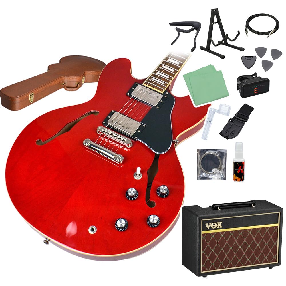 Amazon | Burny SRSA65 Cherry エレキギター初心者14点セット 【VOX