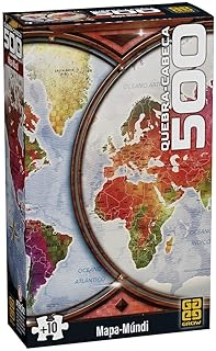 Quebra-Cabeça 500 peças Mapa Múndi - Grow