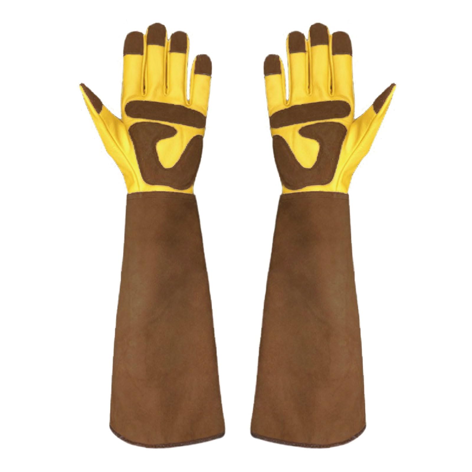1 paire de gants de jardinage longs en cuir résistant aux épines pour l'élagage des roses - Gants de jardin durables pour homme et femme