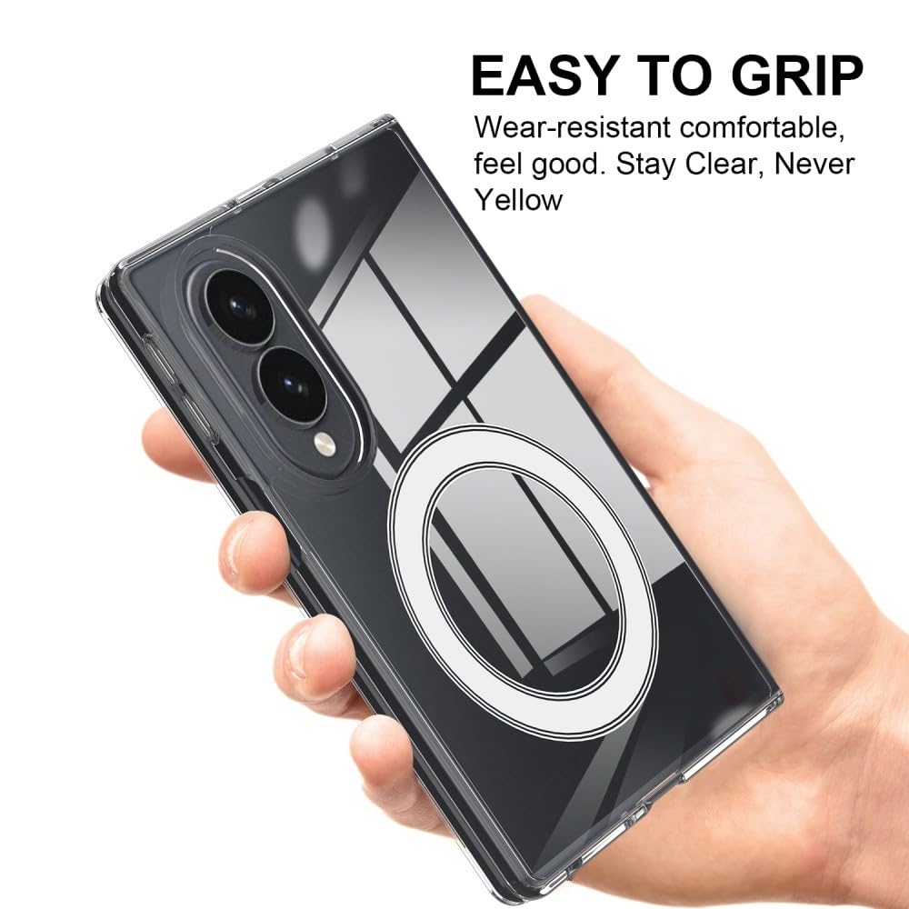Generic Funda compatible con Samsung Galaxy Z Fold 8 Ultra (color: transparente) funda rígida magnética a prueba de golpes