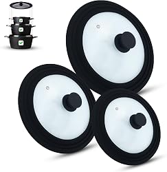 Set of 3 universal glass lids, 3-piece, pots and pans 16/…