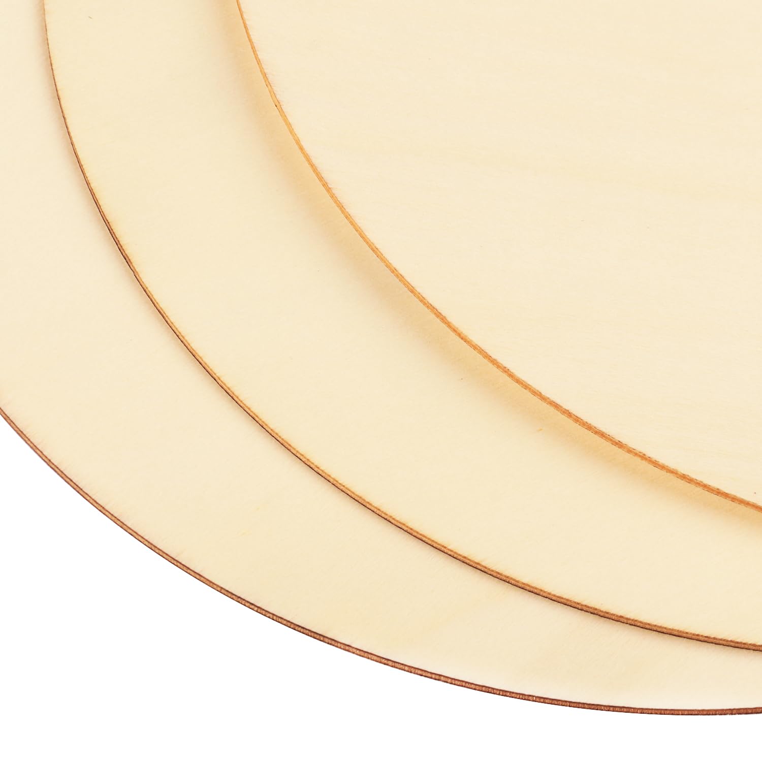 50 círculos de madera de 9.8 pulgadas, círculos de madera sin terminar de 1.6 mm de grosor, círculos de madera contrachapada, discos de madera sin terminar para manualidades, colgador de puerta,