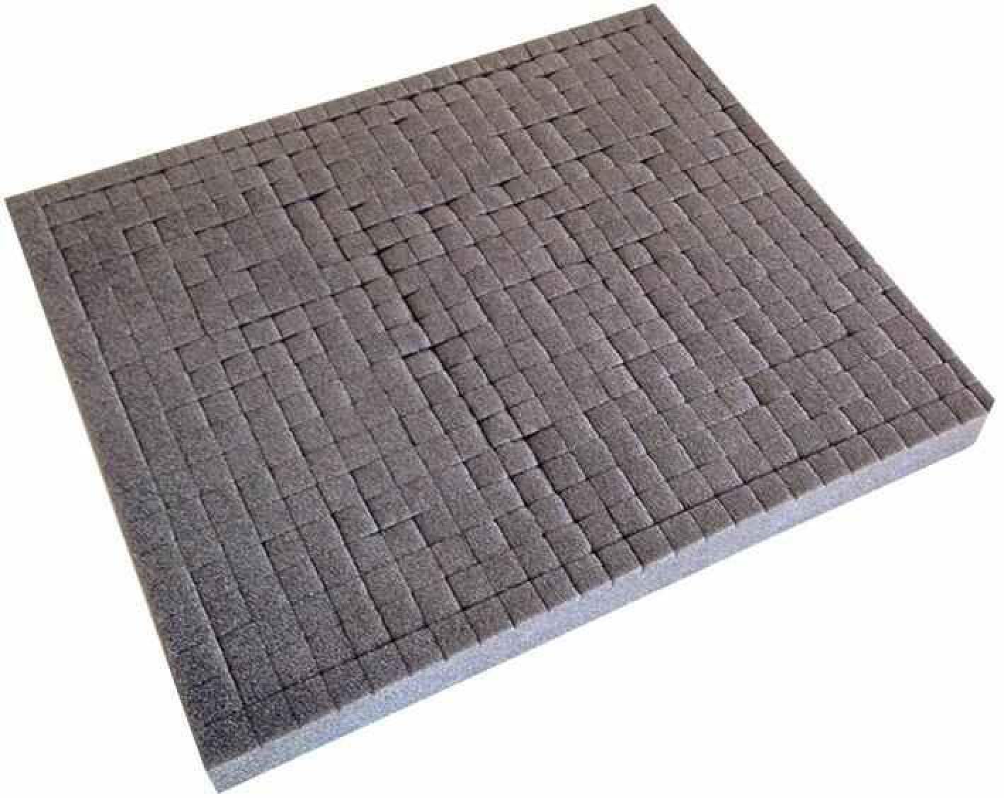 Mousse cubique prédécoupée 490x350x55 mm pour calage de mallette