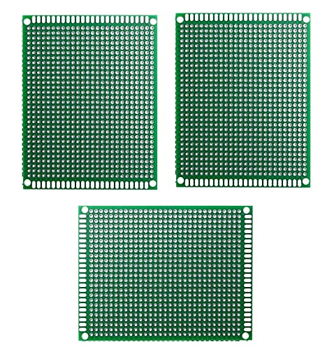 HeyNana - 3 unidades de placa de prototipo perforada de doble cara PCB para circuito impreso prototipo 7 x 9 cm