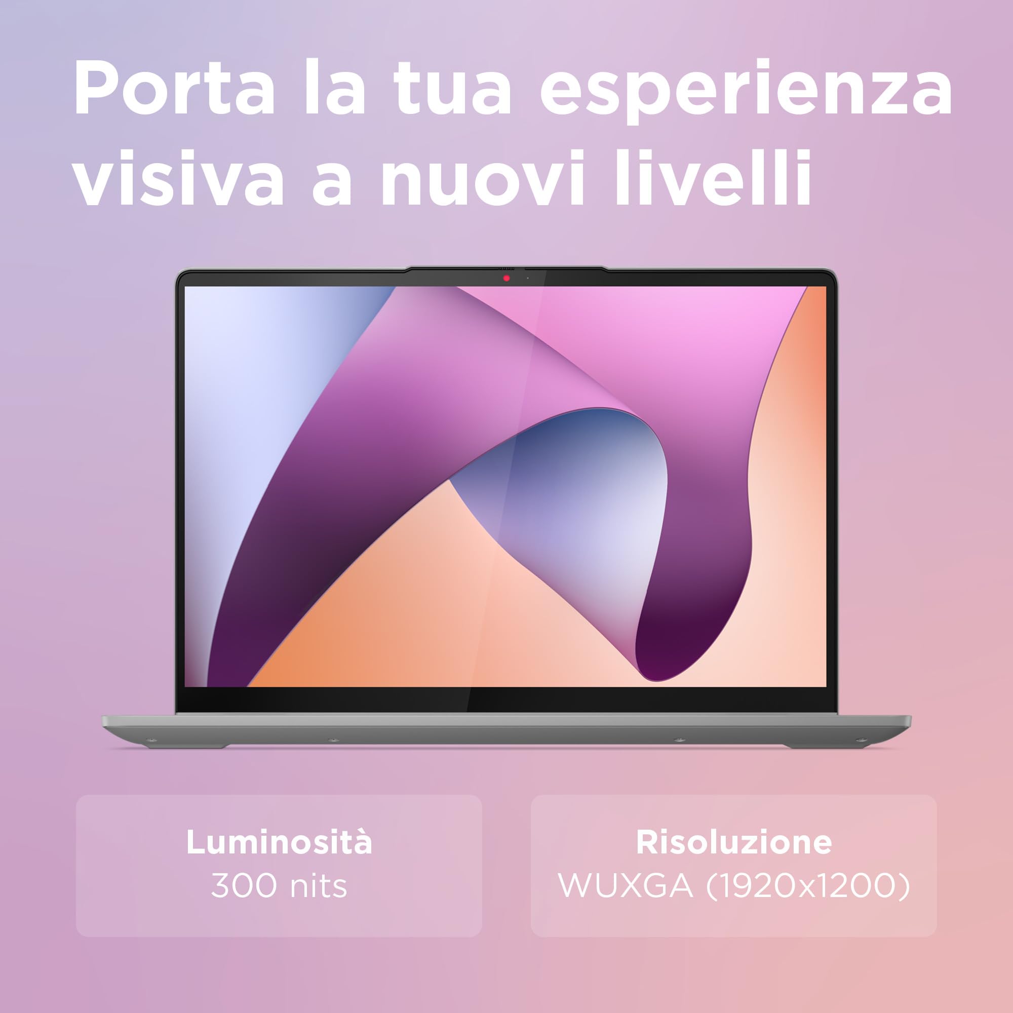 Lenovo IdeaPad Flex 5 Notebook Display 14" Touch IPS (1920x1200) IPS, AMD Ryzen 5 7430U, RAM 16GB, 512GB SSD, Digital Pen inclusa, Windows 11 Home, Tastiera italiana QWERTY, Arctic Grey