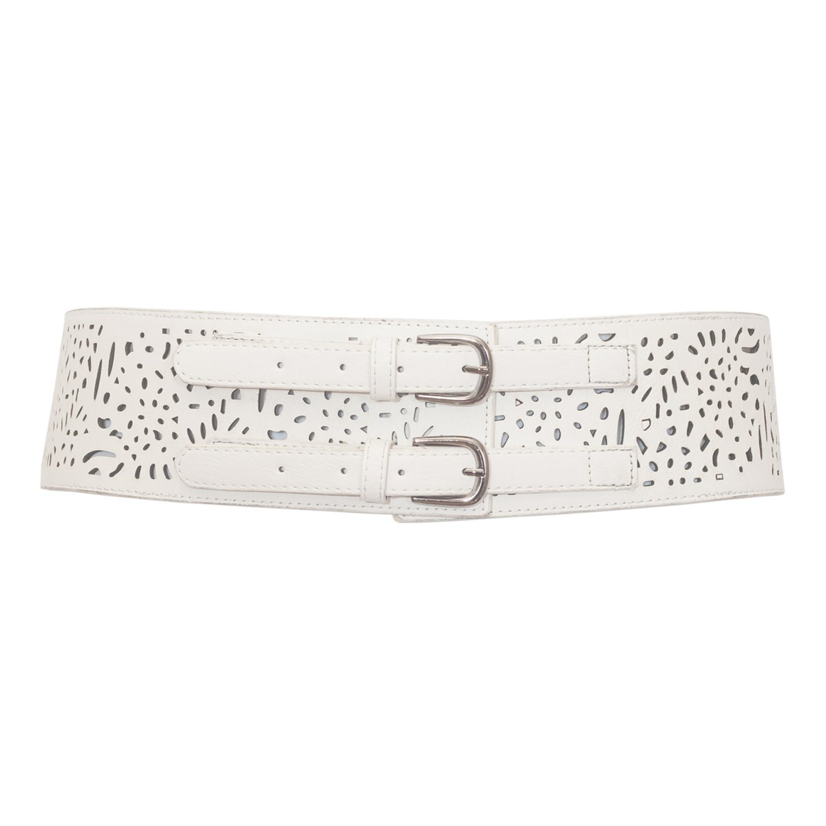 eVogues AppareleVogues Plus Size Vintage Faux Leather Wide Elastic Belt