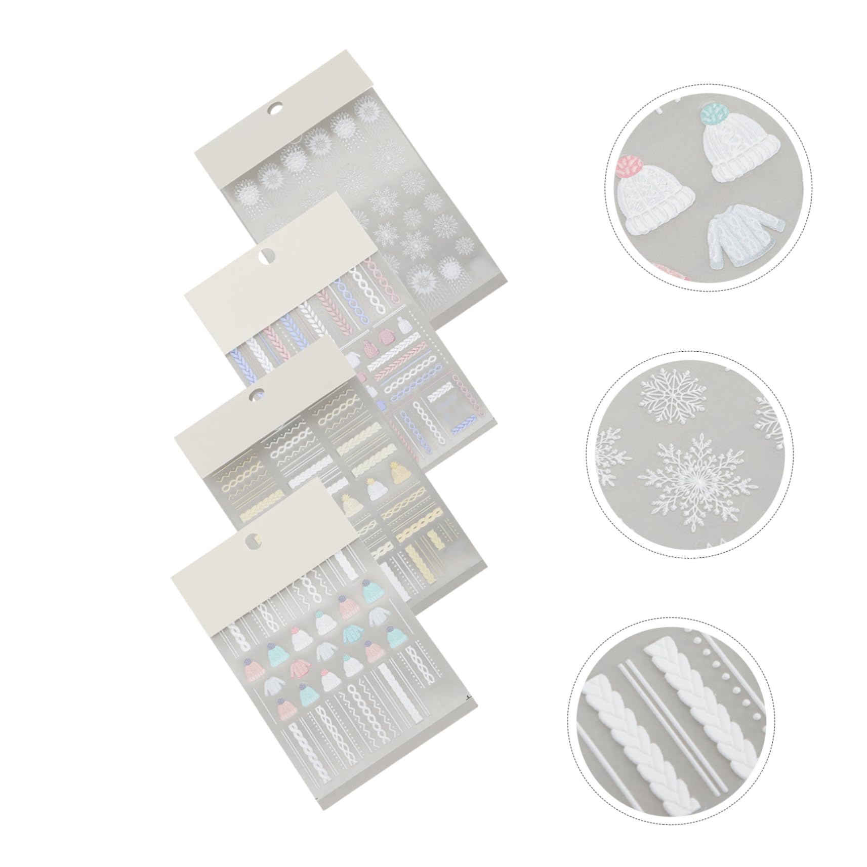 Housoutil 12sets Adesivi Unghie Natalizi Decorazioni Per Nail Art Adesivi Random Per e Unghie