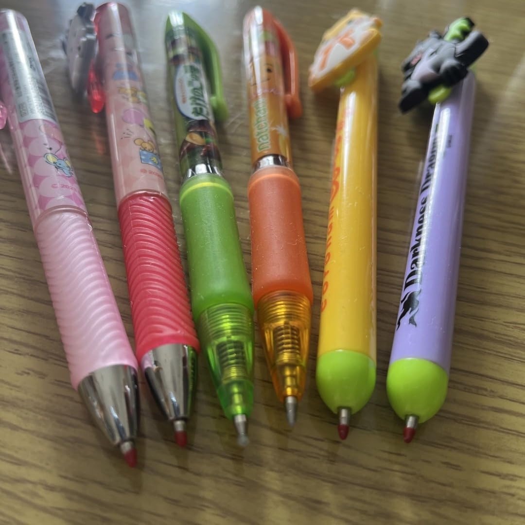 Amazon | キャラクターボールペン 6本 ポチャッコ マイメロ など
