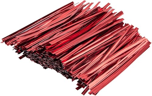 Restaurantware Bag Tek - Lazos giratorios de 4 pulgadas para bolsas de golosinas, 500 lazos duraderos para bolsas de café, alambre de metal flexible