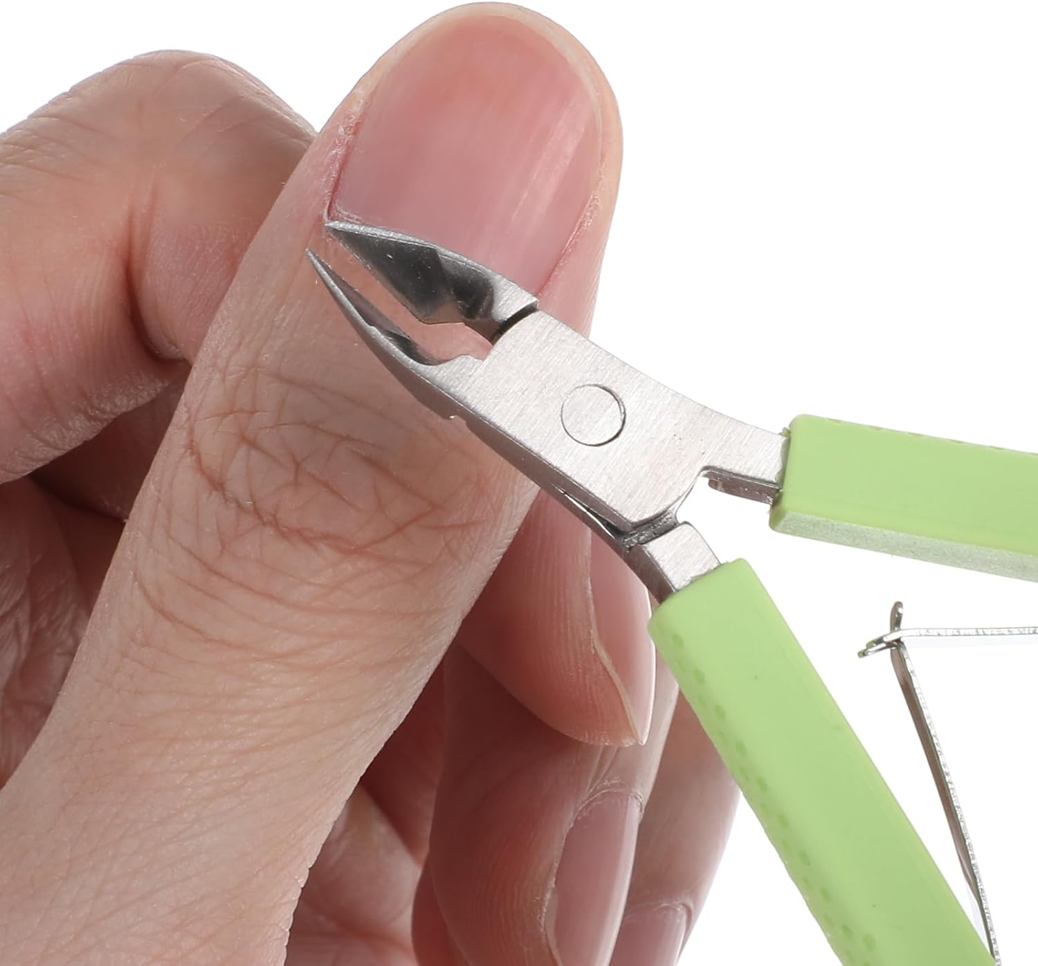 2pcs Cuticle Trimmer,Stainless Steel Cuticle Clippers with Non-Slip Silicone Handle,Professional Nail Trimmer Remover Tool for Manicure And Pedicure
