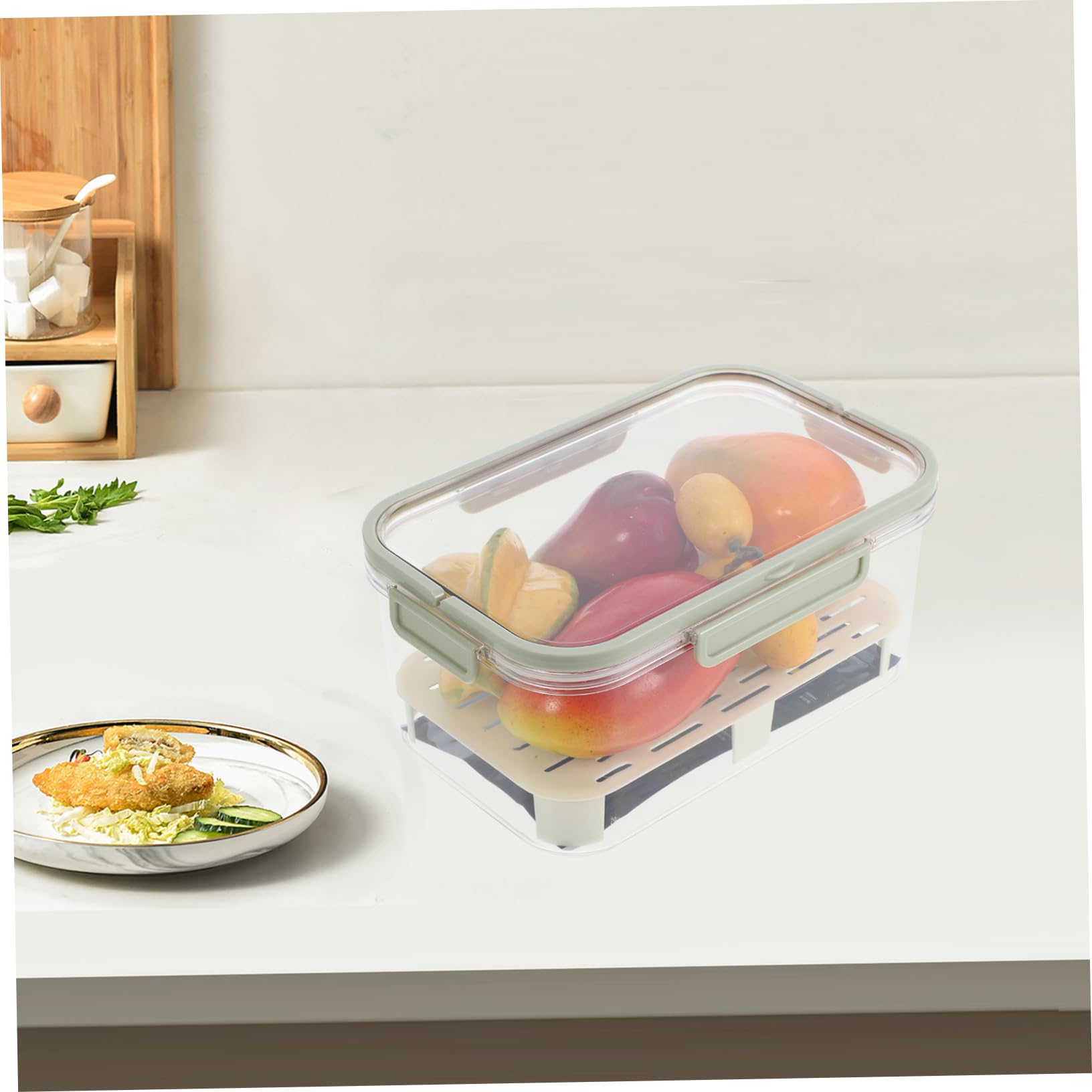 2st Schärfer Kühlschrankboxen Lebensmittelbehälter Gefrierfach Snackbox Kühlschränke Kühlschrank Outdoor Obstkorb Beerenbehälter Für Kühlschrank Kühlschrank-organizer Pp